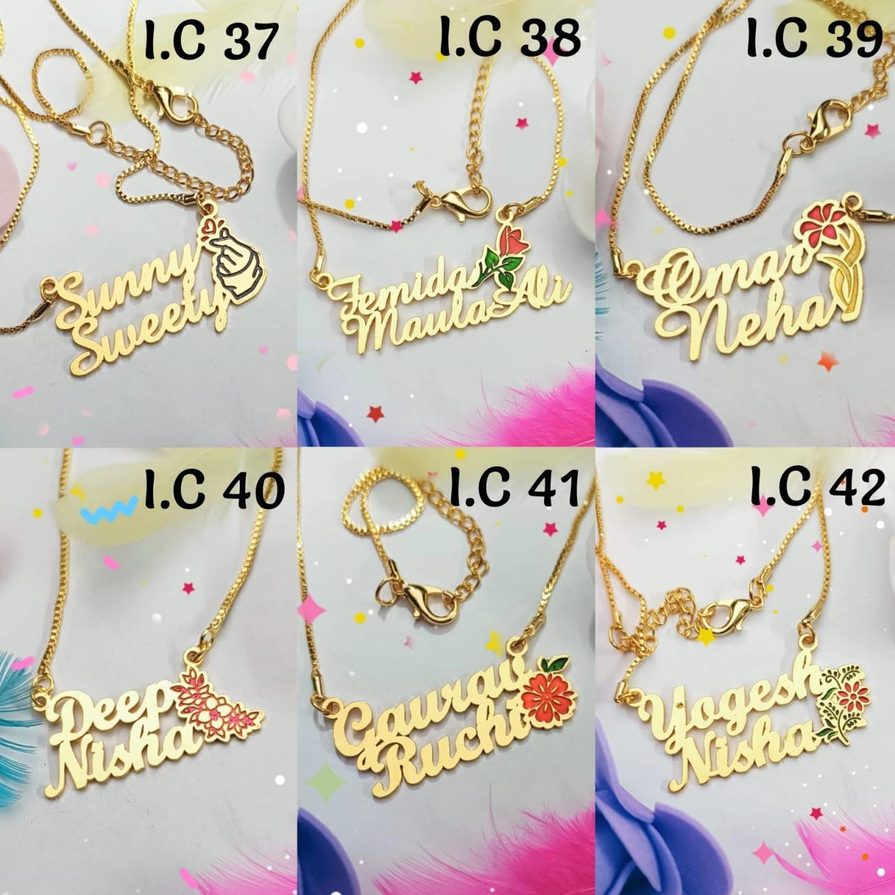 Enamel Name Necklace