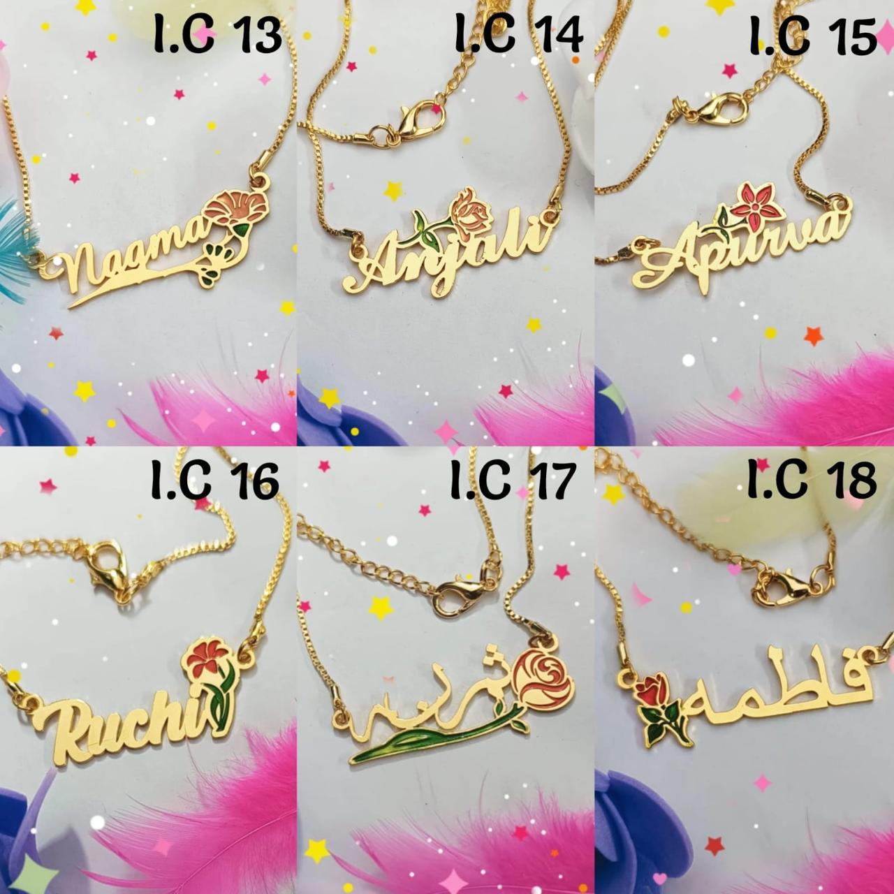 Enamel Name Necklace