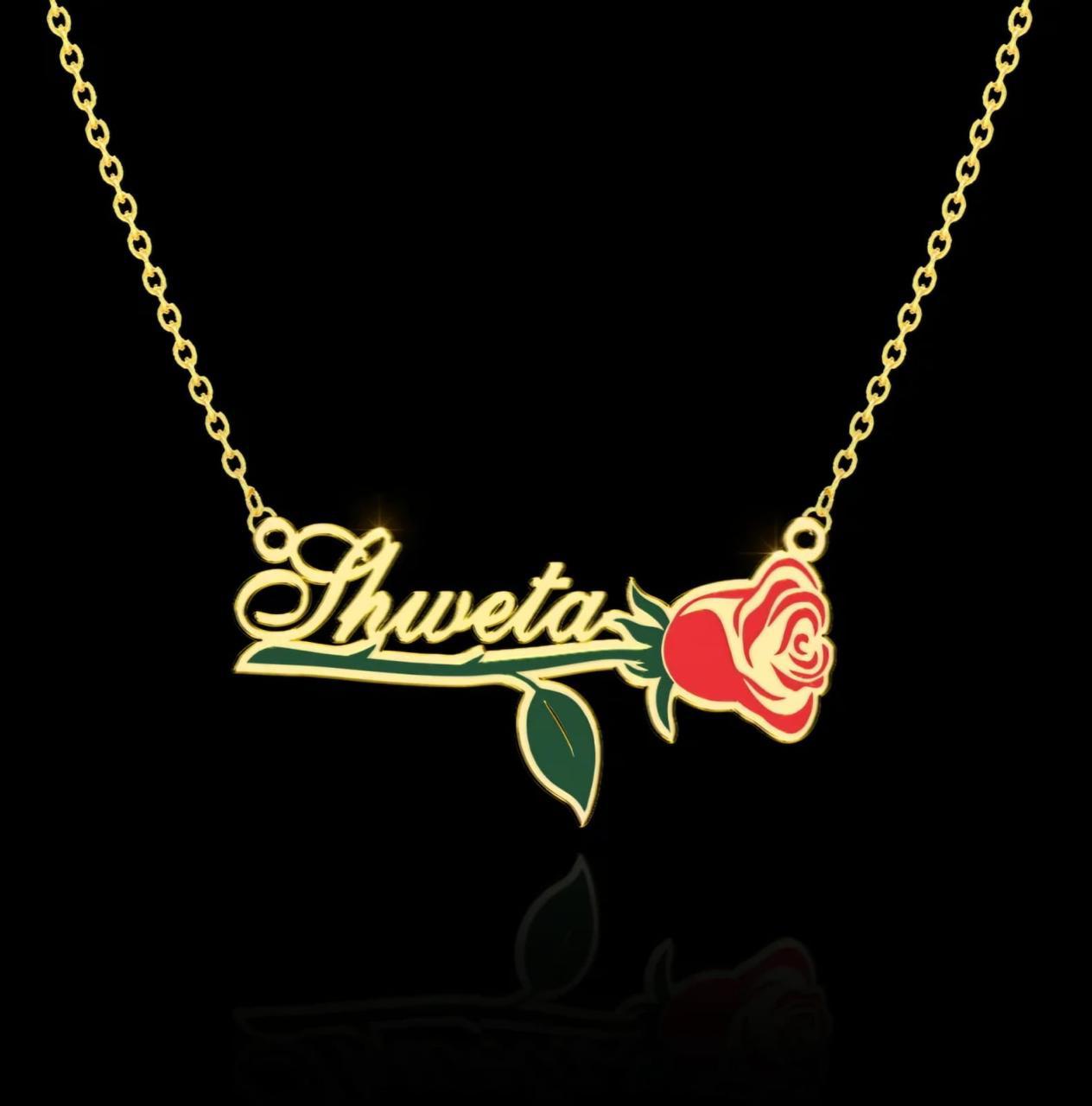 Enamel Name Necklace